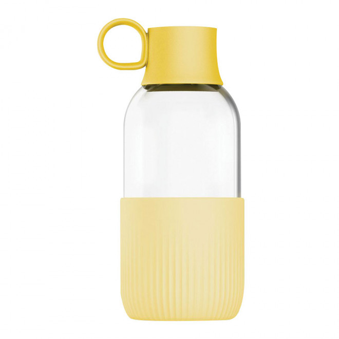 GOURDE TRANSPARENTE 500 ML PUBLICITAIRE EN VERRE 'GOBI INDOOR' - jaune