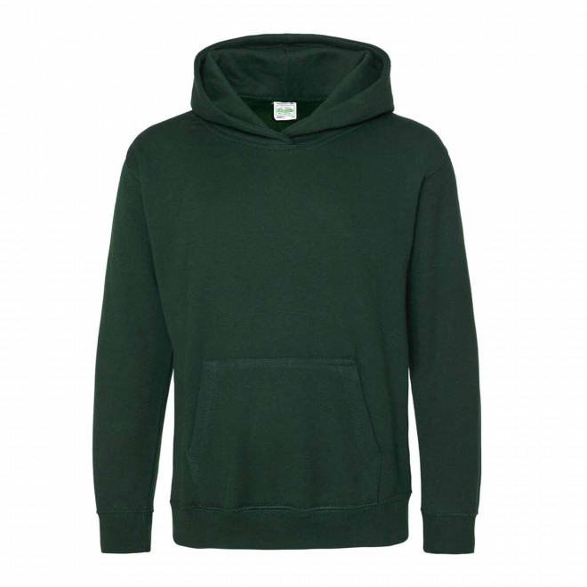 SWEAT-SHIRT PERSONNALISABLE KIDS CAPUCHE 'HOODIE' - vert bouteille