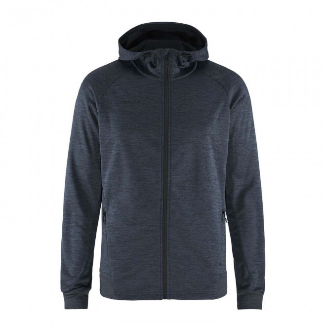 VESTE CAPUCHE HOMME PERSONNALISABLE 'ADV UNIFY FZ' - anthracite chiné