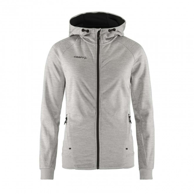 VESTE CAPUCHE FEMME PERSONNALISABLE 'ADV UNIFY FZ' - gris clair