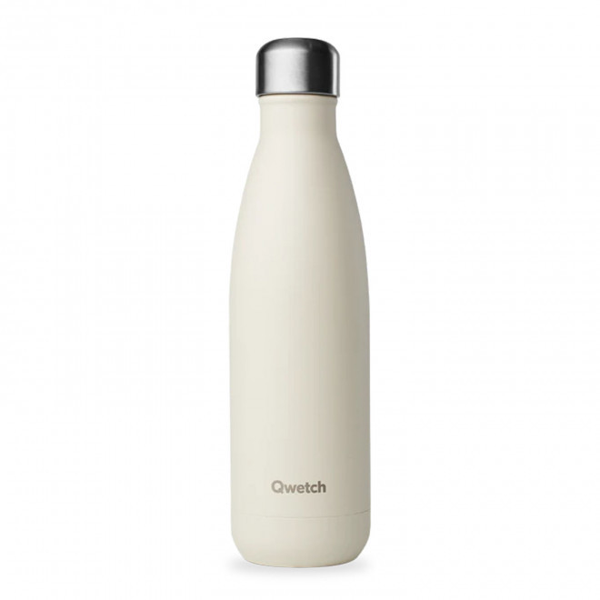 BOUTEILLE ISOTHERME PERSONNALISABLE INOX '500 ML QWETCH®' - sable