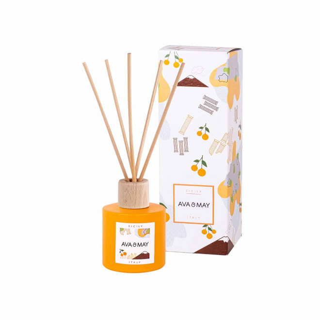 DIFFUSEUR DE PARFUM PERSONNALISE BOUCHON BOIS 'AVA MAY' - sicile