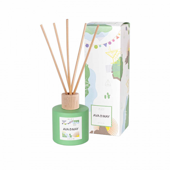 DIFFUSEUR DE PARFUM PERSONNALISE BOUCHON BOIS 'AVA MAY' - ibiza