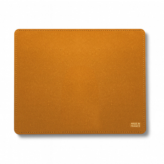 TAPIS DE SOURIS CUIR RECYCLE PERSONNALISE 'EPURE' - naturel