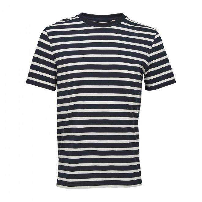 TEE-SHIRT PERSONNALISABLE MIXTE RAYURES 'LEGEND' - bleu rayé blanc