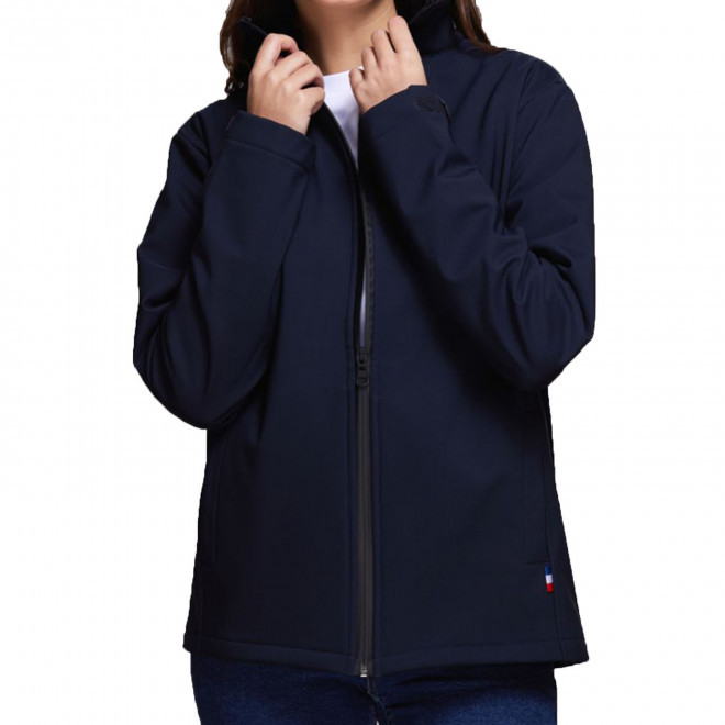 SOFTSHELL RPET PERSONNALISABLE MIF FEMME 'SALEVE' - bleu marine