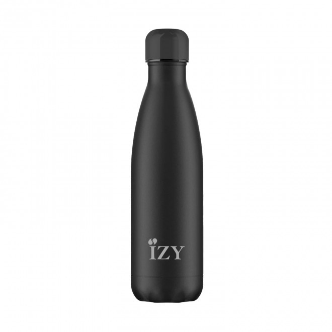 BOUTEILLE ISOTHERME 500ML PERSONNALISEE 'IZYO FULL' - noir
