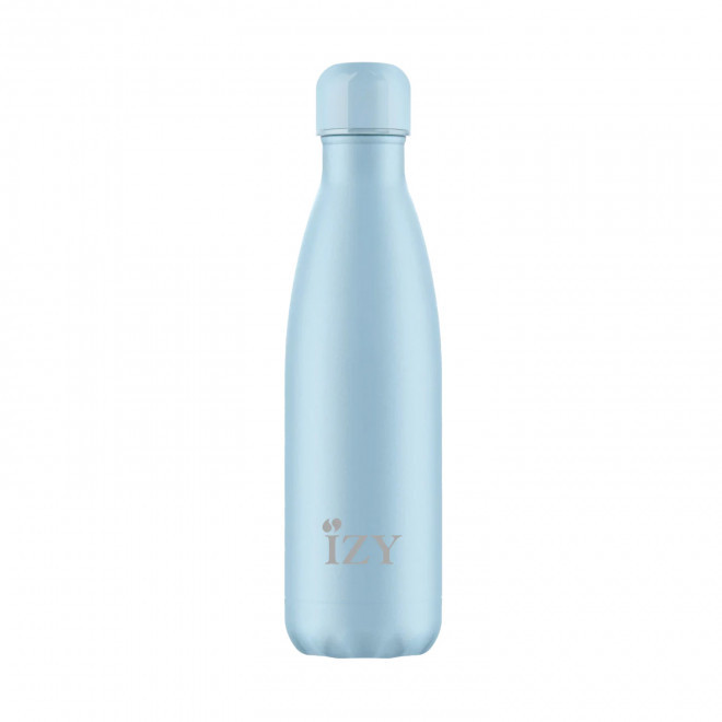 BOUTEILLE ISOTHERME 500ML PERSONNALISEE 'IZYO FULL' - bleu pâle