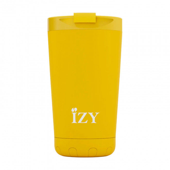MUG ISOTHERME 350ML PERSONNALISE 'IZYO FULL' - jaune