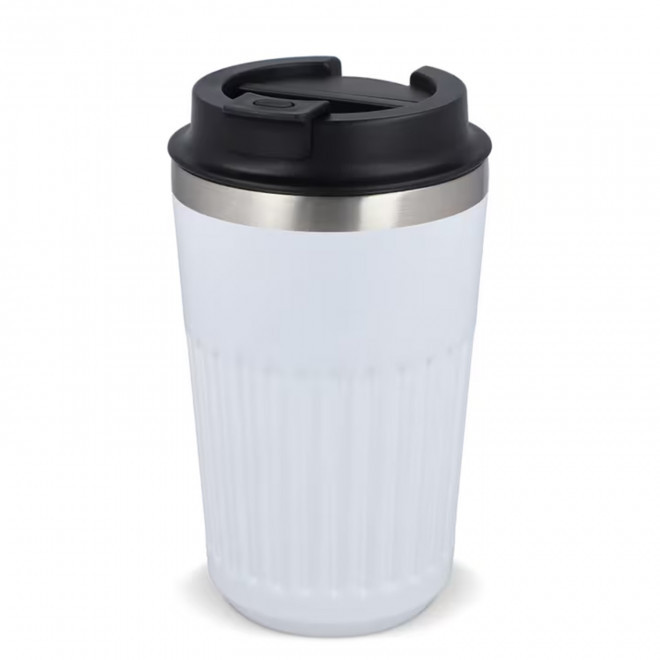 MUG PERSONNALISABLE ISOTHERME CANNELE 400ML 'CANNI' - blanc