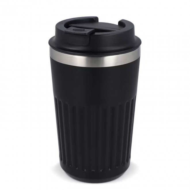 MUG PERSONNALISABLE ISOTHERME CANNELE 400ML 'CANNI' - noir