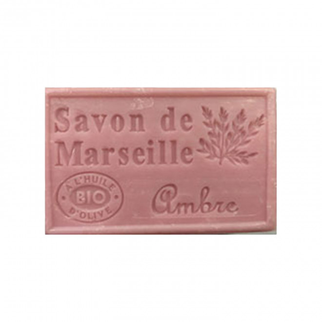 SAVON DE MARSEILLE PERSONNALISE 125GR 'OLIVIA' - ambre