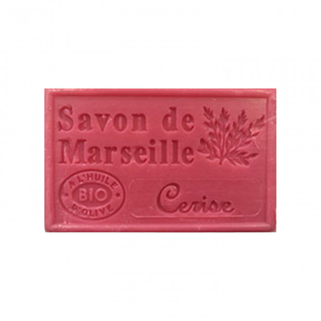 SAVON DE MARSEILLE PERSONNALISE 125GR 'OLIVIA' - cerise