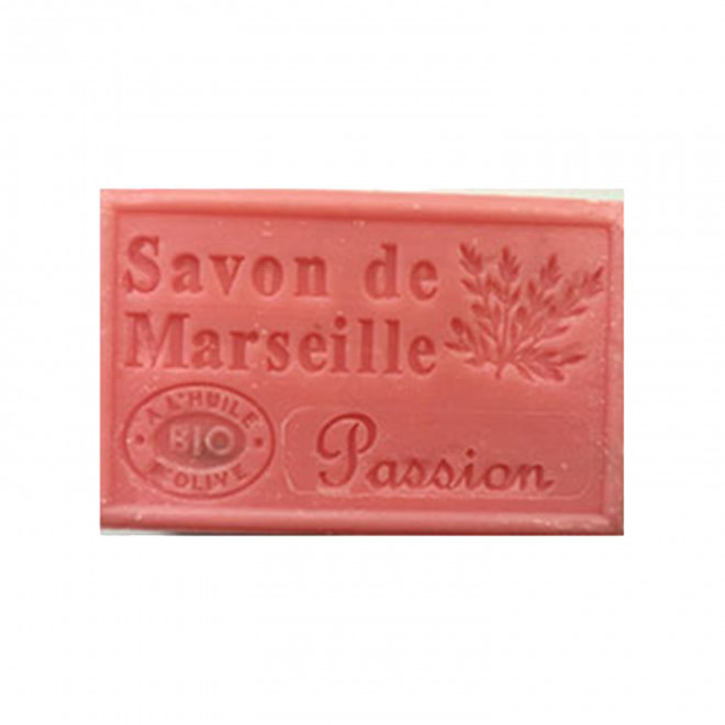 SAVON DE MARSEILLE PERSONNALISE 125GR 'OLIVIA' - fruit de la passion