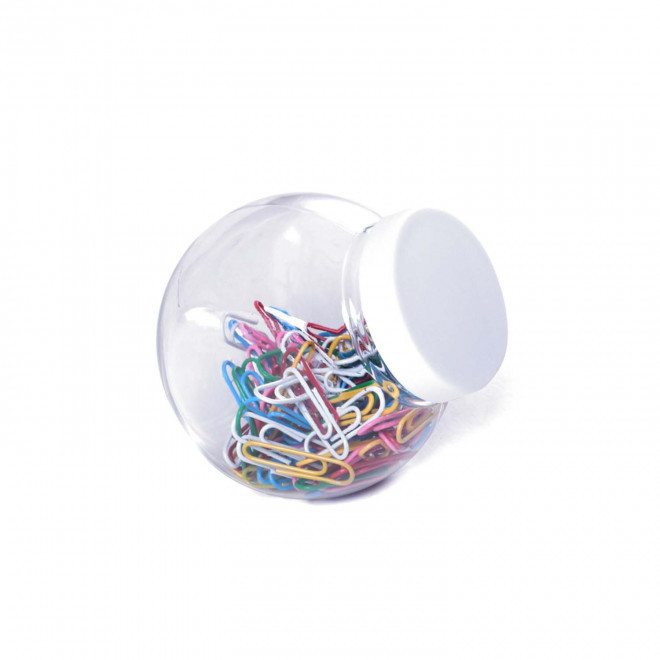 POT DE TROMBONES PERSONNALISÉ 'PAPERCLIP' - transparent