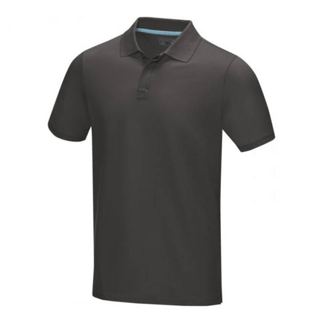 POLO PUBLICITAIRE HOMME COTON BIO 220 GR/M² 'ASKJA' - gris