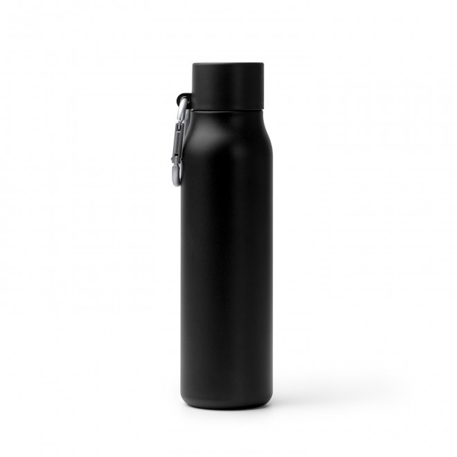 BOUTEILLE ISOTHERME 600ML PERSONNALISABLE 'CASYU COLOR' - noir