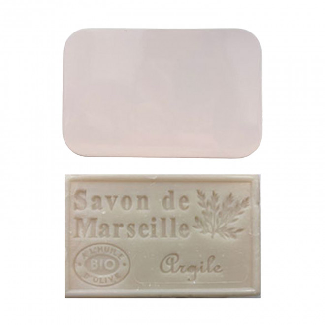 SET PERSONNALISABLE SAVON ET BOITE METAL 'OLIVIA BOITE' - argile