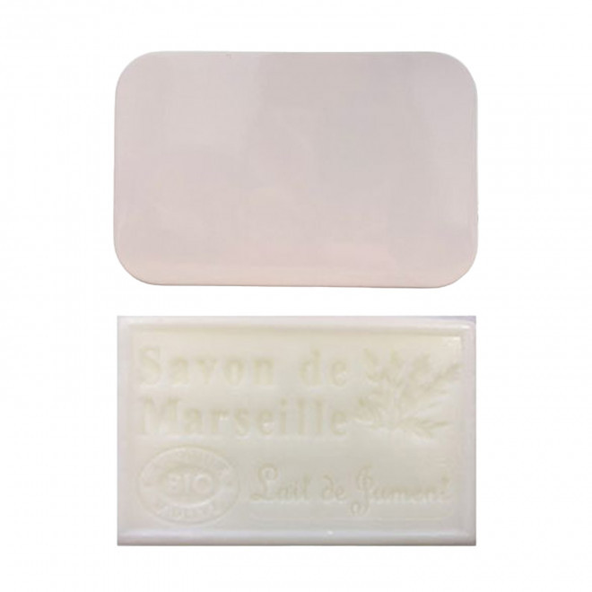 SET PERSONNALISABLE SAVON ET BOITE METAL 'OLIVIA BOITE' - lait de jument