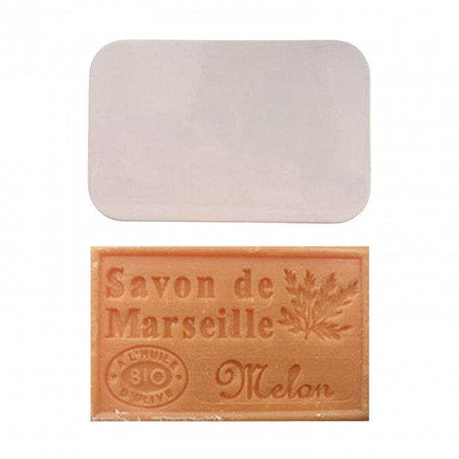 SET PERSONNALISABLE SAVON ET BOITE METAL 'OLIVIA BOITE' - melon