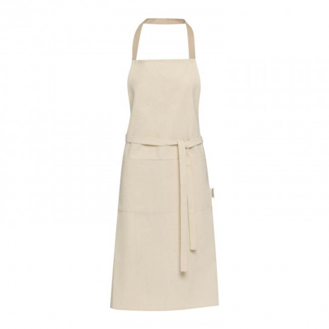 TABLIER 2 POCHES PERSONNALISE 200G 'NIA' - beige