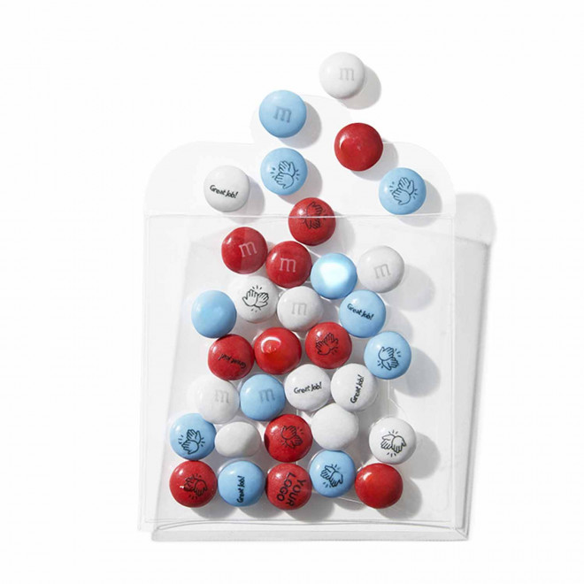ENVELOPPE 28G DE M&M'S® PERSONNALISABLES - transparent