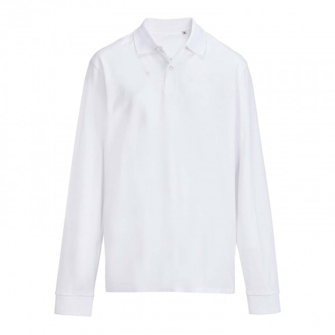 POLO MIXTE BLANC PERSONNALISE 'PACIFIC LSL' - blanc