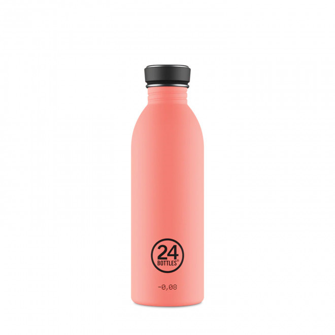 BOUTEILLE PERSONNALISEE EN INOX 500ML 'URBAN 24 BOTTLES' - rose saumon