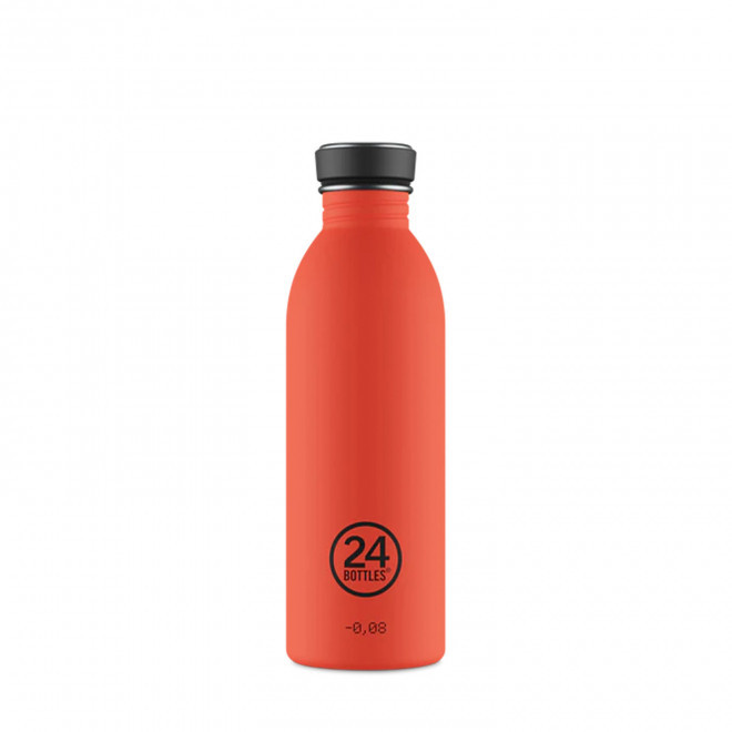 BOUTEILLE PERSONNALISEE EN INOX 500ML 'URBAN 24 BOTTLES' - rouge brique