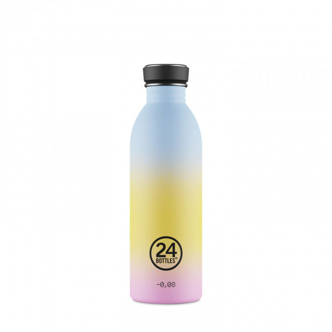 BOUTEILLE PERSONNALISEE EN INOX 500ML 'URBAN 24 BOTTLES' - dégradé pastel