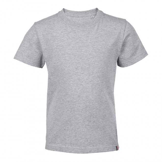TEE SHIRT PERSONNALISABLE ENFANT BIO 'LOU' - gris chiné