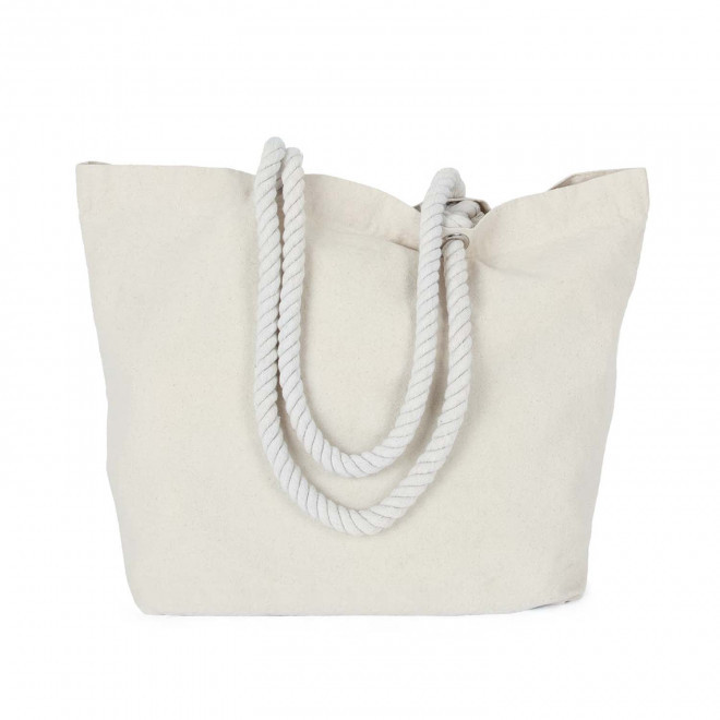 CABAS COTON AVEC CORDES PERSONNALISE 'EVER' - naturel