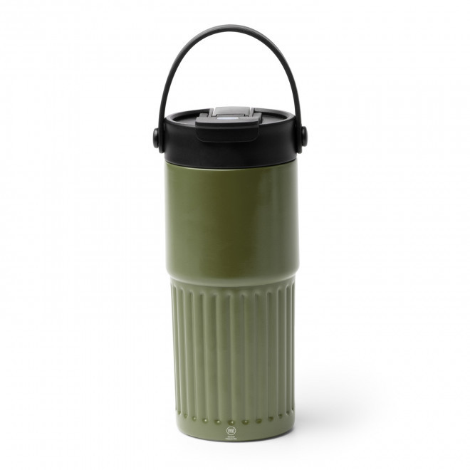 MUG ISOTHERME ACIER 540ML PERSONNALISABLE 'LUCIO ANSE' - vert