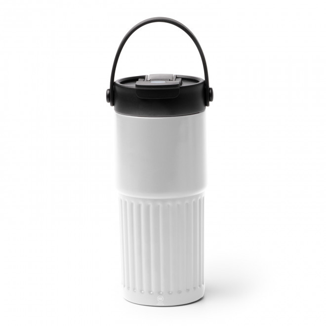 MUG ISOTHERME ACIER 540ML PERSONNALISABLE 'LUCIO ANSE' - blanc