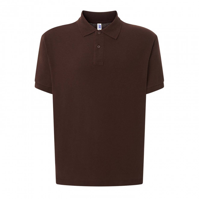 POLO HOMME COULEUR PERSONNALISABLE 210G 'JHK ESSENTIAL' - chocolat