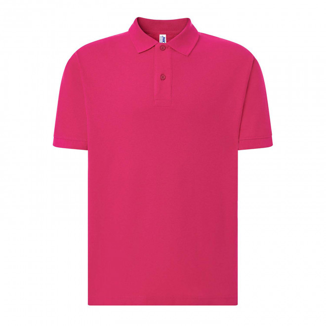 POLO HOMME COULEUR PERSONNALISABLE 210G 'JHK ESSENTIAL' - fuchsia