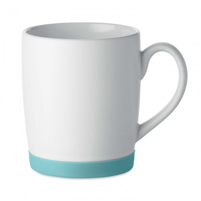 MUG CERAMIQUE MATE BASE SILICONE 300ML PERSONNALISABLE 'CLAUDIU' - vert