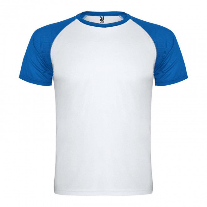 TEE-SHIRT DE SPORT PERSONNALISABLE MIXTE 'MILKY' RAPIDE 4 JOURS - blanc/bleu royal