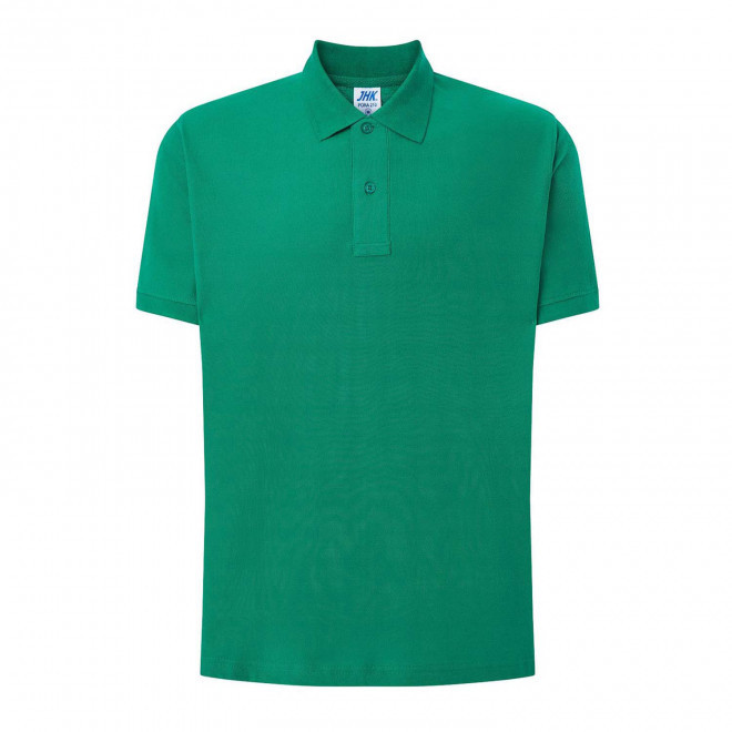 POLO HOMME COULEUR PERSONNALISABLE 210G 'JHK ESSENTIAL' - vert