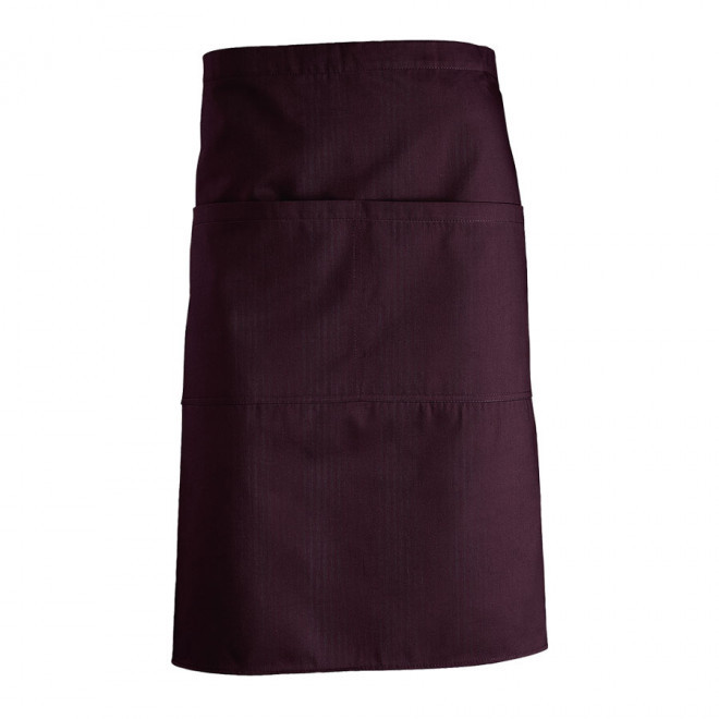 TABLIER PERSONNALISÉ MI-LONG 'GREENWICH' - bordeaux