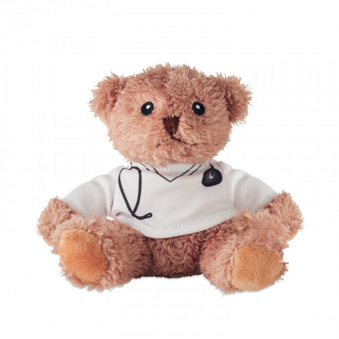 PELUCHE OURSON PERSONNALISABLE 'TEDDY DOCTEUR' - blanc