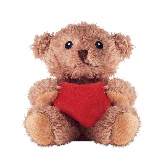 PELUCHE OURSON PERSONNALISABLE 'TEDDY COEUR' - rouge