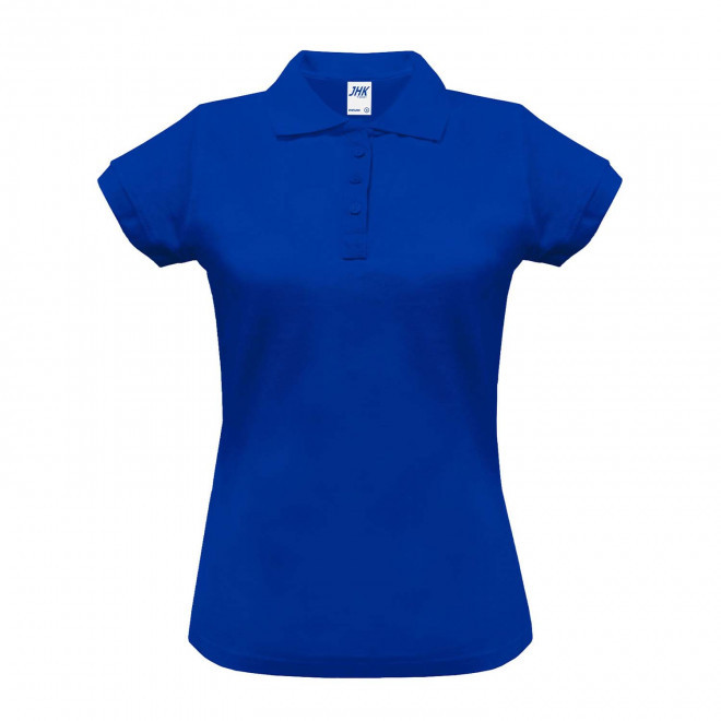 POLO FEMME COULEUR PERSONNALISABLE 210G 'JHK ESSENTIAL' - bleu royal