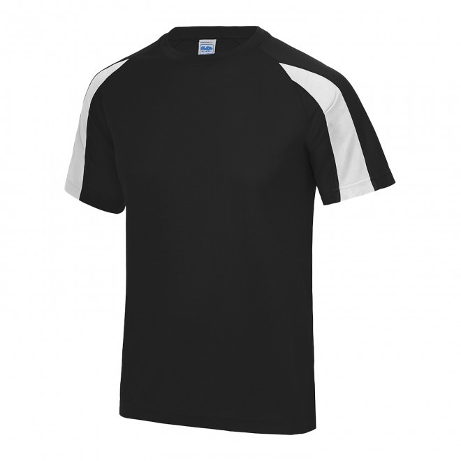 TEE-SHIRT PERSONNALISABLE DE SPORT MIXTE 'COOL T DUO' - noir/blanc