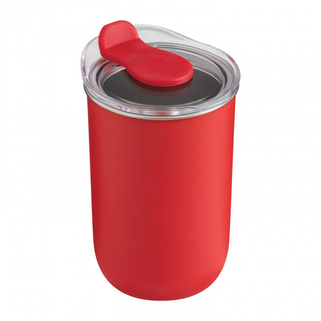 MUG ISOTHERME PERSONNALISABLE 350ML 'PIPOP' - rouge