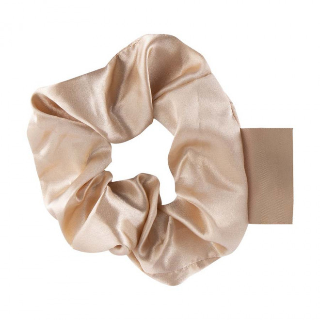 CHOUCHOU PERSONNALISE EN SATIN POUR CHEVEUX 'CHIGNON' - beige