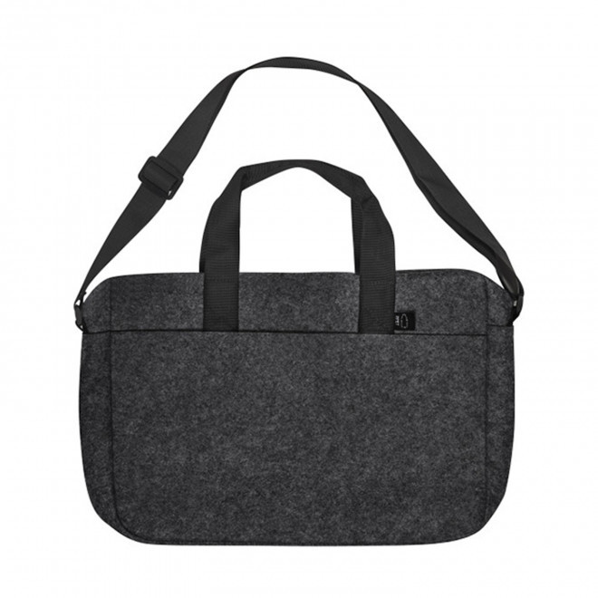 SACOCHE PORTE DOCU PERSONNALISABLE FEUTRINE RPET 'TALMON' - gris anthracite