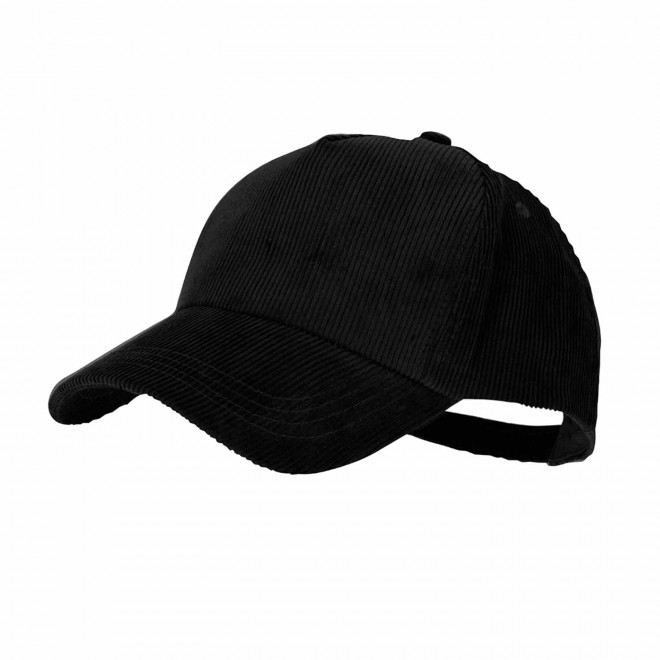 CASQUETTE PERSONNALISABLE VELOURS 'CORDUCAP' - noir