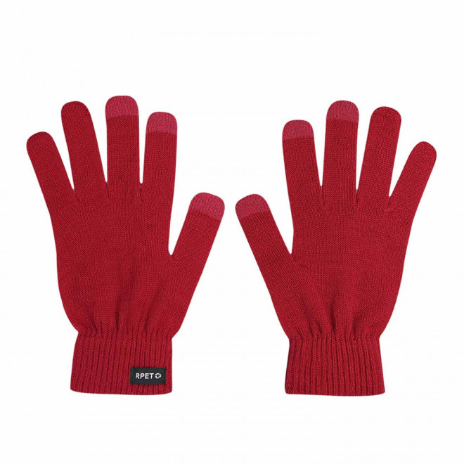 GANTS TACTILES PERSONNALISABLES 'GANOU RPET' - rouge