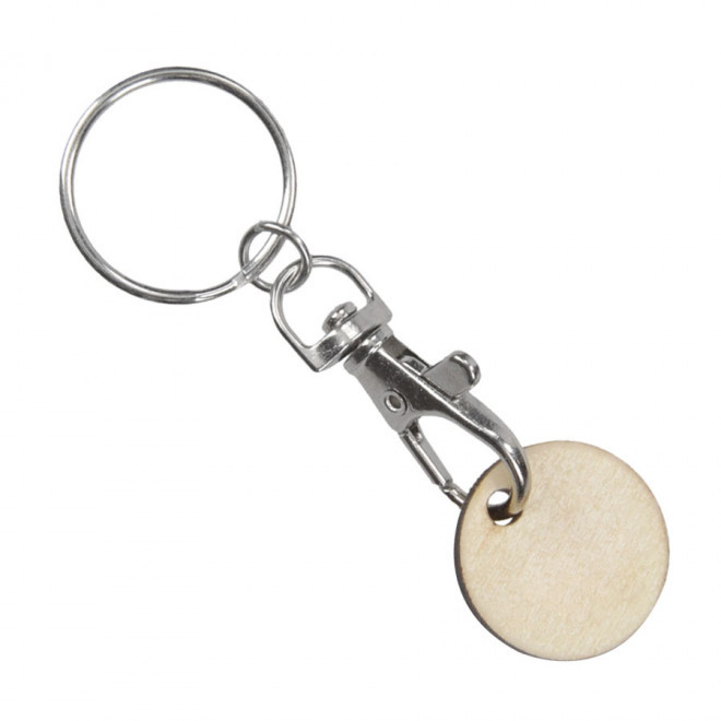 PORTE-CLÉS JETON PUBLICITAIRE EN BOIS 'BEAVER' - bois